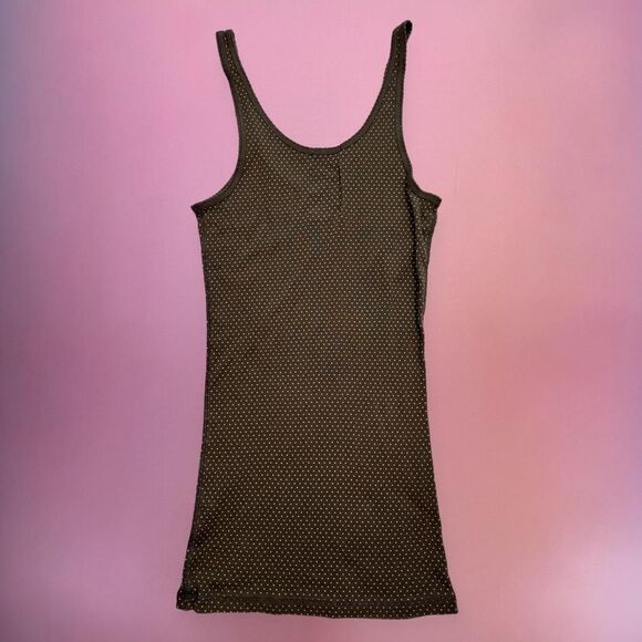 Vintage Y2K 2000s Hollister brown polka dot dainty cami tank🎀 - Picture 2 of 4